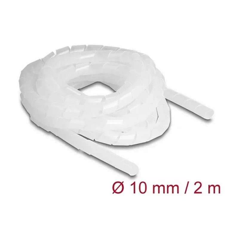 DeLOCK spiraalvoolik painduv 2 m x 10 mm läbipaistev