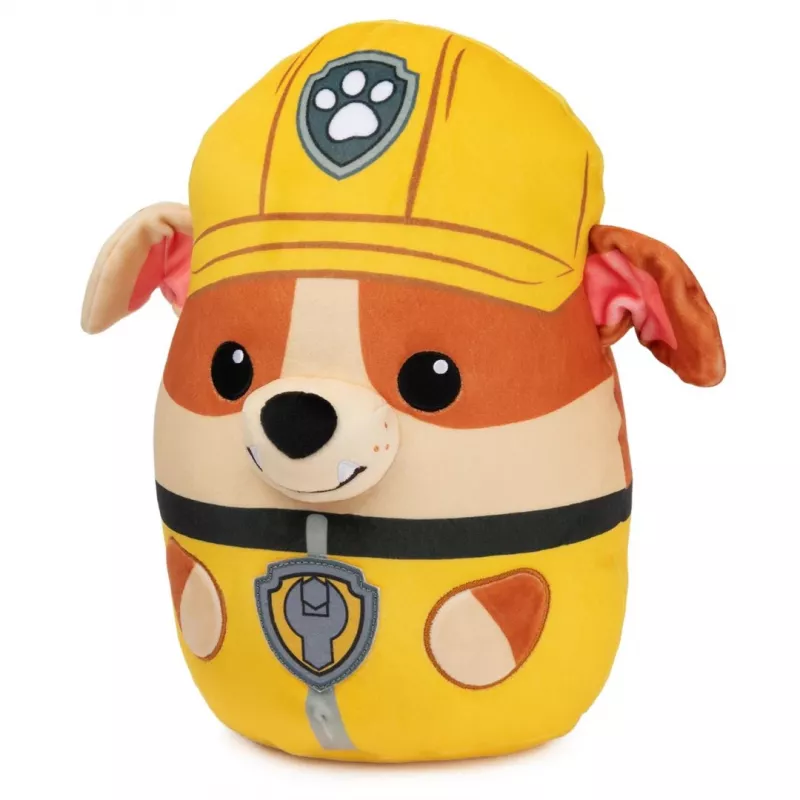 PAW Patrol Rubble Squish Plush, ametlik mänguasi populaarsest multifilmist, pehme topisloom vanusele 1+ aastat, 12”