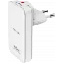 AXAGON nevox 45W Dual õhuke GaN USB-C/USB laadur EL/US valge