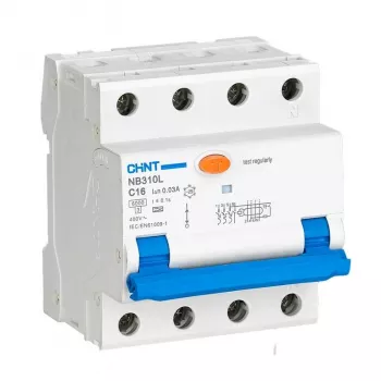 Chint | Kaitselüliti RCBO, NB310L/3N, 3P+N, C20, 30mA, A, 6kA | NB310L3PN30MAA20C