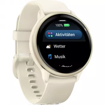 Garmin vívoactive 6 3,05 cm (1,2) AMOLED 42 mm Digitaalne 390 x 390 pikslit Puuteekraan Valge Wi-Fi GPS (satelliit)