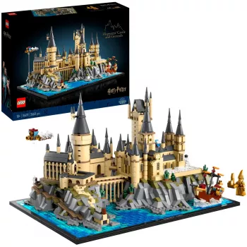 LEGO 76419 Harry Potter Sigatüüka loss ja maa-ala, suur komplekt täiskasvanutele, sisaldab ikoonilisi asukohti: Suur saal, Salakamber ja palju muud, sõbrapäev