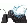 Silikoonklaviatuur USB+PS/2 must