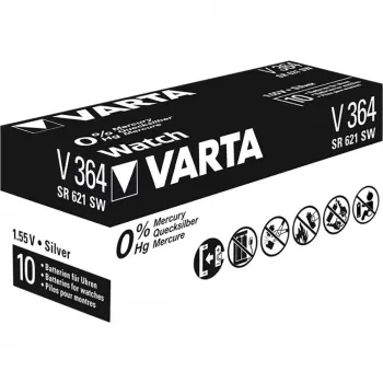 Battery Hõbedane Oxide, nööpelement, 364, 1,55 V (00364 101 111)