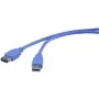 USB 3.0 pikenduskaabel Renkforce 1420710, 3 m, sinine