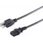 Toitekaabel ShiverPeaks US60006 — USA (tüüp B) pistik IEC C13 pistikupesale, toitejuhe