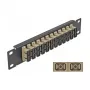 Fiiberoptiline patch-paneel DeLOCK 10 tolli 12 pordiga SC Duplex Beež 1U Must