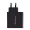 Toiteadapter QOLTEC 51716 — vahelduvvool 220–240 V kuni 20 V 3 A (63 W), must, siseruumides kasutatav universaalne laadija