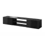 TV-kapp Cama Meble SLIDE 200K — 200x40x37 cm, läikiv must, puitlaastplaadist pealispind