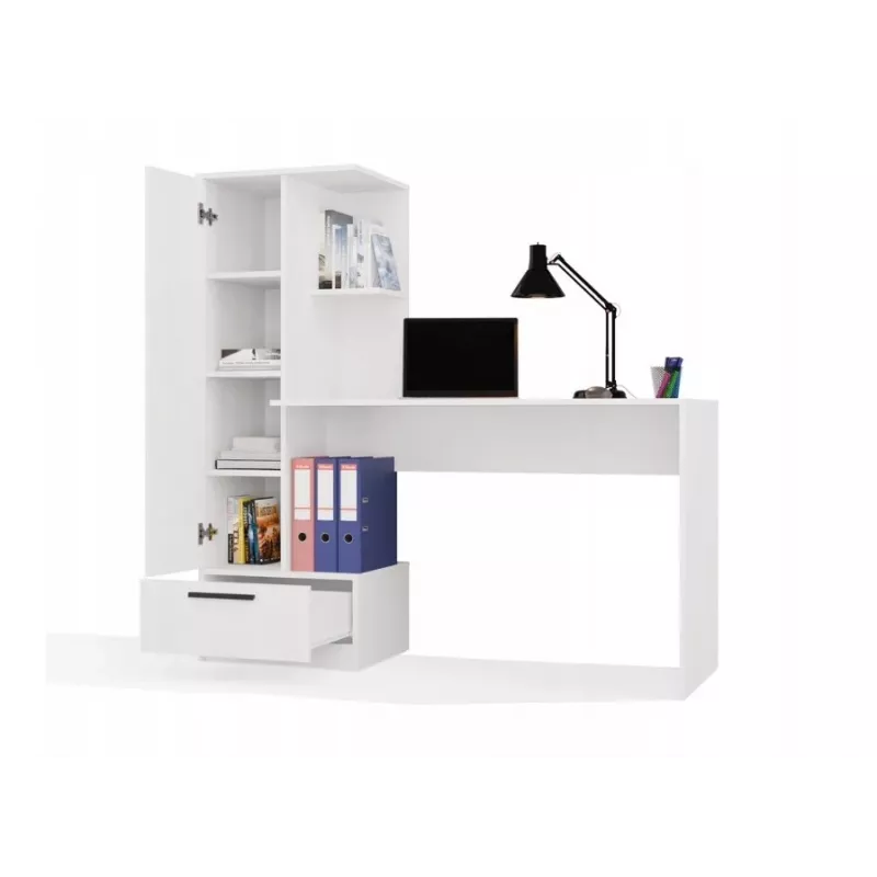 Cosmo Kirjutuslaud + Raamaturiiul komplekt, valge