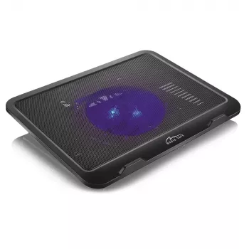 Jahutusalus MEDIA-TECH MT2660 — USB-toitega sülearvuti jahuti, 1 ventilaator 13,5 cm, 20 CFM, 1000 p/min, 330×250×40 mm, 327 g, taustvalgustus