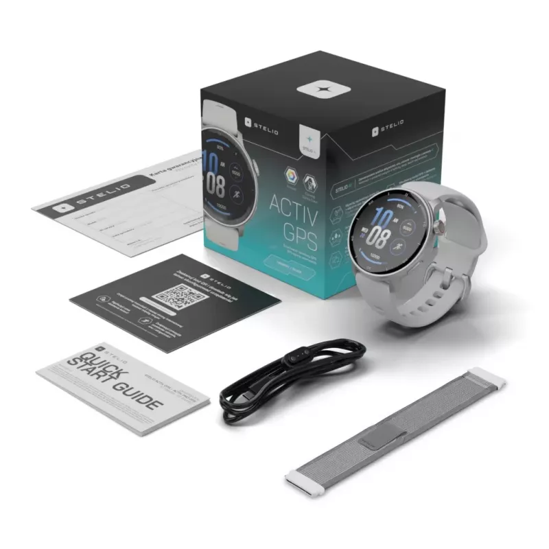Stelio Activ GPS 46mm Silver STSWA101SR nutikell, GPS, 46 mm korpus