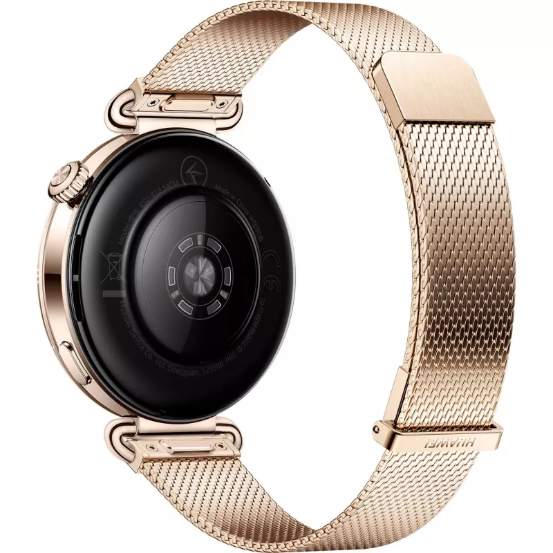 Nutikell HUAWEI WATCH GT6 1,32-tolline AMOLED, 41 mm, roostevaba teras, kuldne, Milano võrgust rihm, IP69, 14-päevane aku