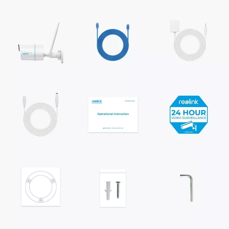 Reolink W320 - 5MP väliturvakaamera, 2,4/5 GHz Wi-Fi, inimese/sõiduki/looma tuvastus, 30 m öönägemine