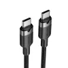 USB-C andme- ja laadimiskaabel Vention TRDBH, 2 m, USB 2.0, 60 W PD, 3 A, 480 Mbit/s, must