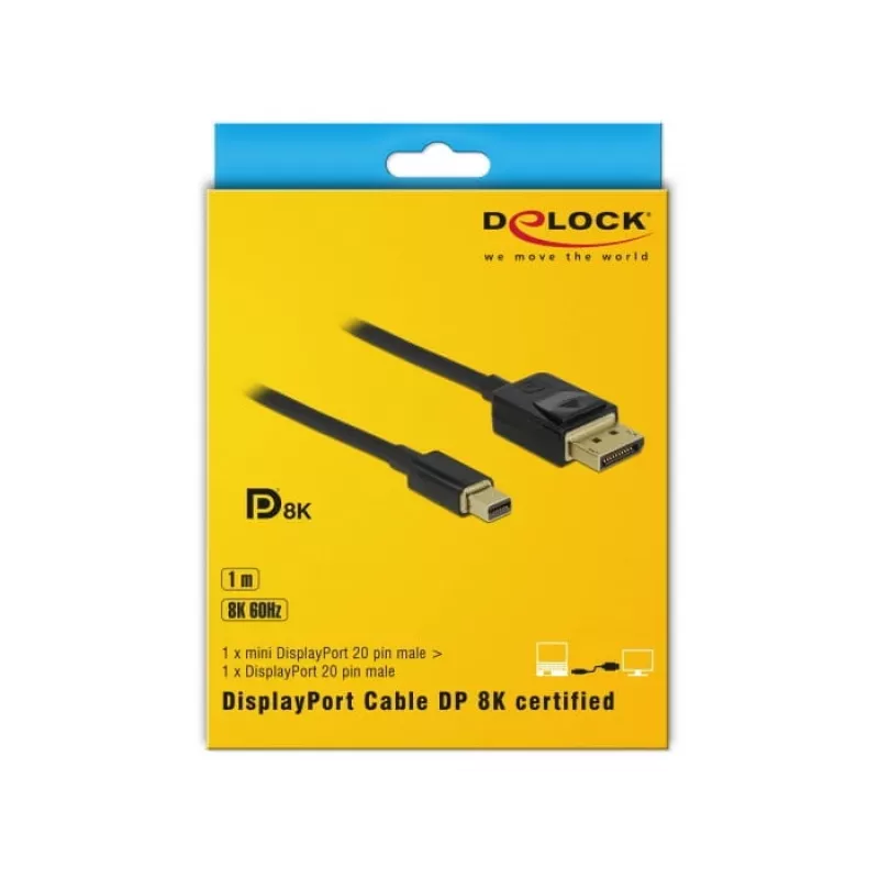 DisplayPort kaabel DeLOCK 84927 Mini DisplayPort 1 m Must