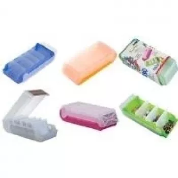 helit Flashcard Box BeeBox, A8, Base: raspberry-translucent Lid: Translucent-White, made from polystyrene, Dual-use lid (H6901025)