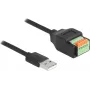 DeLOCK USB 2.0 kaabel Type-A isane klemmliistu adapterile 15 cm