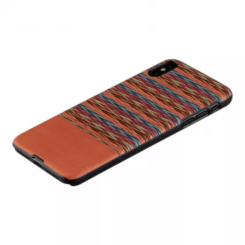 Telefoniümbris man and wood iPhone X/XS jaoks — pruun ruuduline mustade aktsentidega
