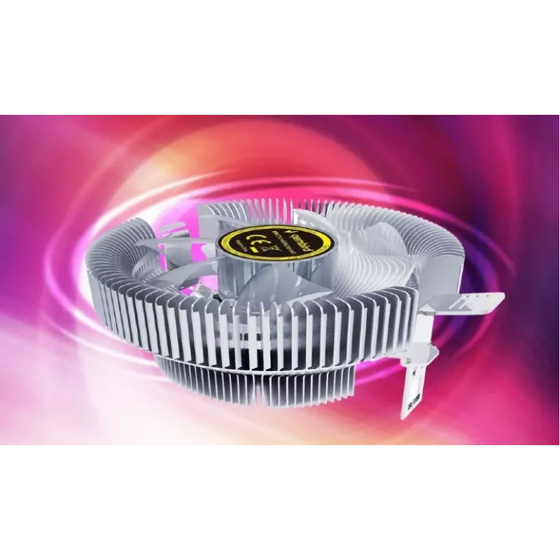 Õhujahuti Gembird CPU-HURACAN-X40 — 90 mm ventilaator, 800–1600 RPM, LGA 775 tugi, läbipaistev