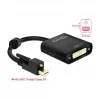 Video kaabli adapter DeLOCK 62639 Mini DisplayPort DVI-I-le 0,25 m Must