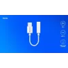 USB Type-C (M) – 3,5 mm pesa (F) heliadapter valge SAVIO AK-52