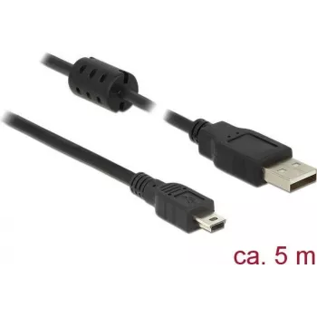 USB-kaabel DeLOCK 5 m USB 2.0-A USB 2.0 Mini-B