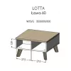 Cama LOTTA 60 Kohvilaud valge/sonoma tamm