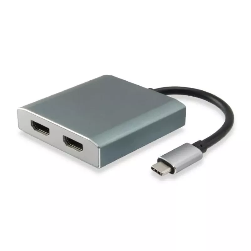 Equip USB Type C 2x HDMI emane adapter, 3.2 Gen 1 (3.1 Gen 1), USB Type-C, HDMI väljund, 4096 x 2160 pikslit