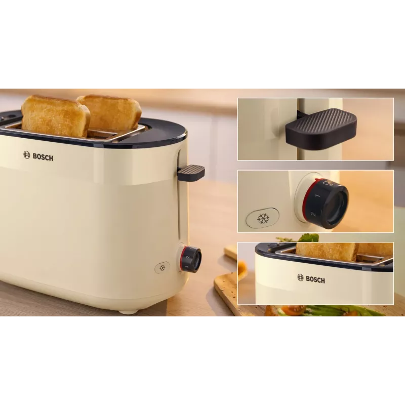 Boschi röster | TAT2M127 MyMoment | Võimsus 950 W | Pilude arv 2 | Korpuse materjal plast | Beež