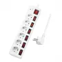 Pikendusjuhe LogiLink LPS250 1,5 m 6 vahelduvvoolu pistikupesa siseruumidesse valge