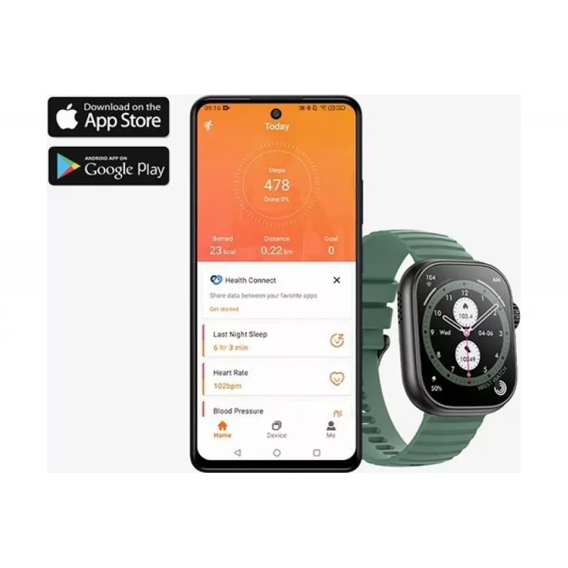 myPhone Watch Tool 5.08 cm (2) IPS 24 mm Digitaalne 240 x 296 pikslit Puuteekraan Must