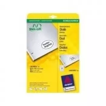 Avery L6024REV - Eemaldatavad sildid - Valge - 42,3 x 63,5 mm (ovaalne) - 450 tk. (25 lehte x 18) (L6024REV-25)