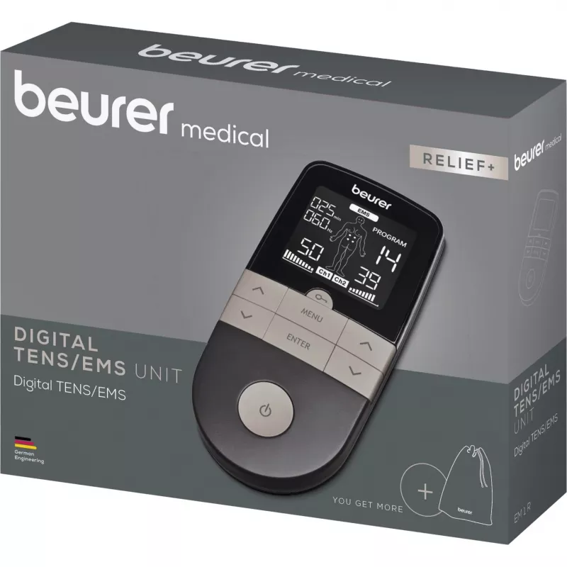 Elektrostimulatsiooni TENS/EMS-seade Beurer EM 1 RELIEF+ (mudel 60428) antratsiit