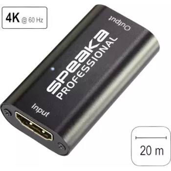 SpeaKa Professional SP-6706948 Audio/Video võimendi AV-repiiter Must (SP-6706948)