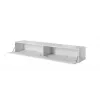 TV-alus cama meble SLIDE 200 — 2000×400×300 mm, valge läikiv MDF pealispind, valge raam