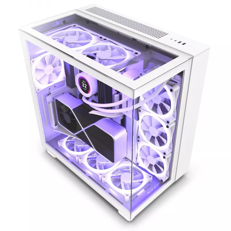 PC Case NZXT H9 Elite Midi Tower Valge
