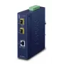 Võrgumeediakonverter PLANET IGT-1205AT — Gigabit SFP 2-kiuline, 1x RJ-45, 10/100/1000 Mbps, 12–48 V, DIN-liistule, IP30
