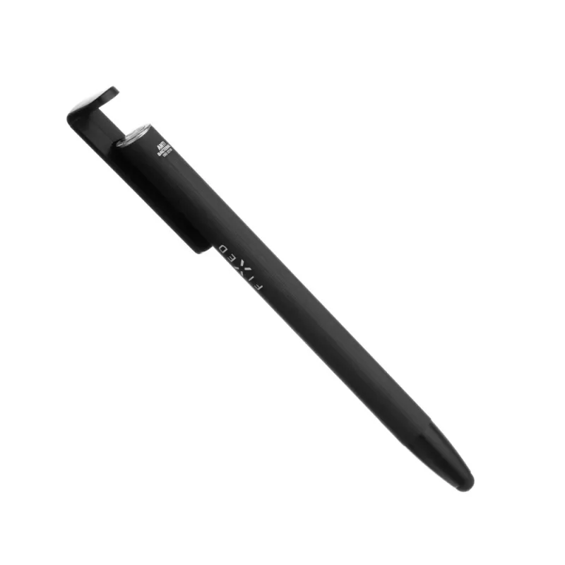 3‑ühes pastakas puutepliiatsi ja alusega FIXED FIXPEN-BK — pastapliiats, mahtuvuslik ots, integreeritud alus, must