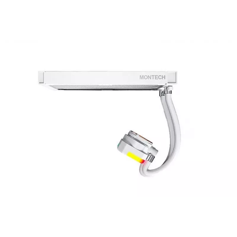 AIO vesijahutus Montech Hyper Flow ARGB 240 mm Valge — 240 mm radiaator, ARGB valgustus, valge viimistlus