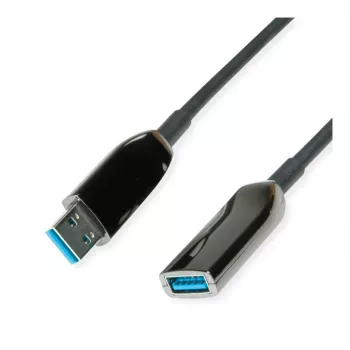 ROLINE USB3.2 Gen1 Akt. AOC-kaabel ST/ST 10m - Kaabel - Digitaalne/Andmed - 10 m (12.04.1075)