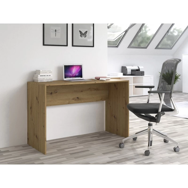 Sirge ristkülikukujuline arvutilauaplaat BIURKO PLUS ARTISAN, puitlaastplaat, 1200×500×760 mm, tammevärvi