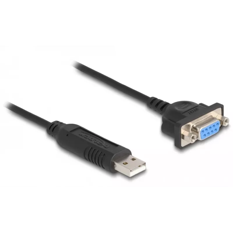 DeLOCK USB 2.0 RS-232 jadaadapterile 50 cm FTDI Must