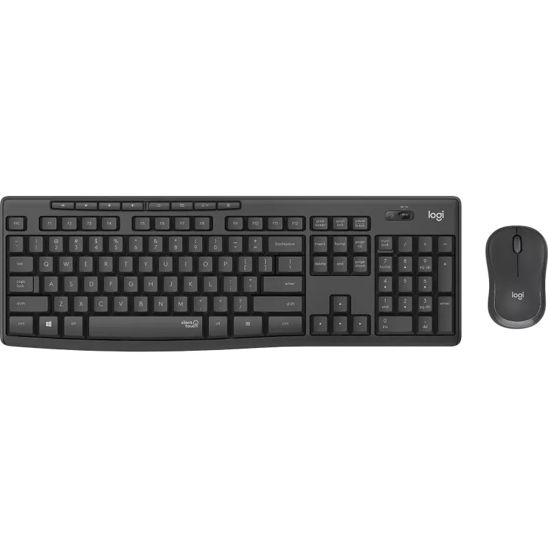 Logitech MK295 Silent - klaviatuuri ja hiire komplekt - juhtmevaba - 2,4 GHz - grafiit - Ungari paigutusega