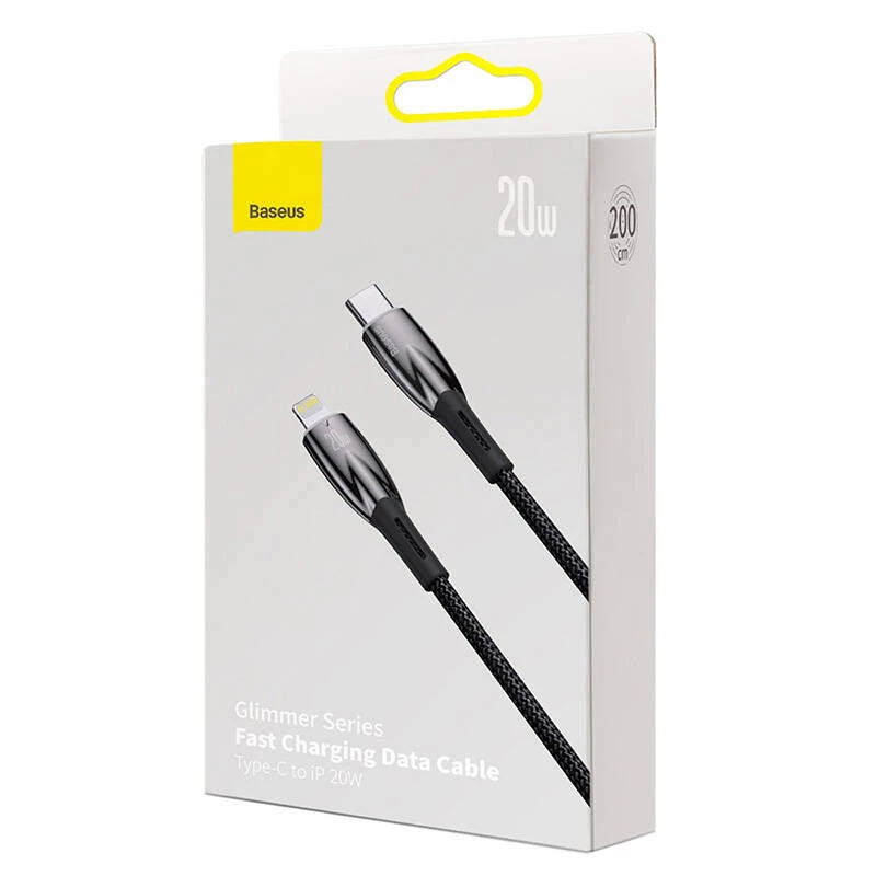 USB-C kuni Lightning kaabel Baseus Glimmer 20W, 2 m — kiirlaadimine ja andmesünkroonimine