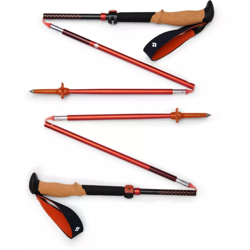 Matkakepid Pursuit FLZ M/L, treeningseade must/punane, 1 paar, 125-140 cm