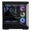 Lian Li Vector V100 Midi Tower — Must läbipaistva paneeliga, toetab 3×120 mm külje- + 1×120 mm tagumist ventilaatorit, 3,5-tolline HDD, 2,5-tolline SSD, 235,5×446×484,6 mm