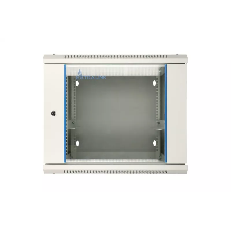 Extralink Rackmount cabinet 9U 600x600 AZH Gray seinale paigaldatav, pööratav