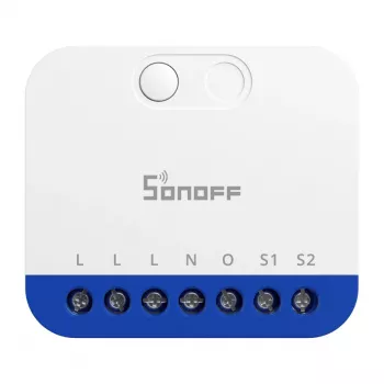 Smart mini Wi‑Fi dimmeri kontroller Sonoff MINI‑DIM — kompaktne seinasisene moodul LED-/valgustuse hämardamiseks, Matter-iga ühilduv