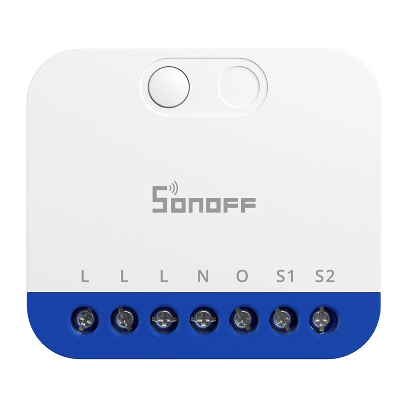 Smart mini Wi‑Fi dimmeri kontroller Sonoff MINI‑DIM — kompaktne seinasisene moodul LED-/valgustuse hämardamiseks, Matter-iga ühilduv